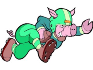 Sticker Custom Preview Image #120069 Sports Cartoons Football Pig1