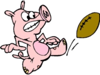 Sticker Custom Preview Image #120071 Sports Cartoons Football Pig3