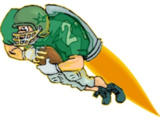 Sticker Custom Preview Image #120132 Sports Cartoons Football Player Flying