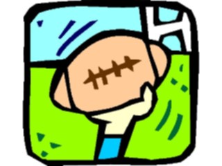 Sticker Custom Preview Image #120141 Sports Cartoons Football Throwing