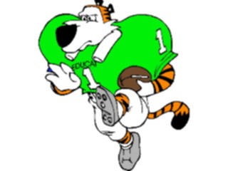 Sticker Custom Preview Image #120142 Sports Cartoons Football Tiger