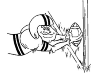 Sticker Custom Preview Image #120143 Sports Cartoons Football Touchdown