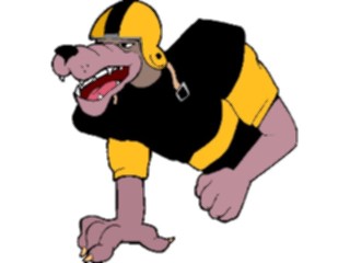 Sticker Custom Preview Image #120146 Sports Cartoons Football Wolf2