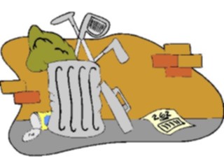 Sticker Custom Preview Image #120173 Sports Cartoons Golf Clubsin Trash