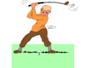 Sticker Custom Preview Image #120186 Sports Cartoons Golfer002
