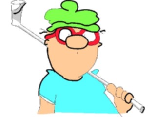 Sticker Custom Preview Image #120188 Sports Cartoons Golfer004