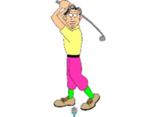 Sticker Custom Preview Image #120198 Sports Cartoons Golfer014