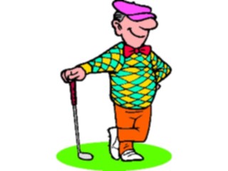 Sticker Custom Preview Image #120239 Sports Cartoons Golfer055