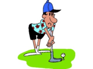 Sticker Custom Preview Image #120249 Sports Cartoons Golfer065