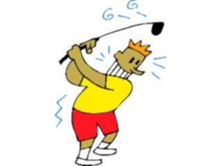 Sticker Custom Preview Image #120250 Sports Cartoons Golfer066