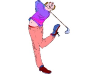 Sticker Custom Preview Image #120255 Sports Cartoons Golfer071