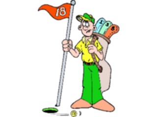 Sticker Custom Preview Image #120266 Sports Cartoons Golfer082