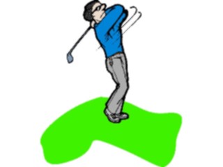 Sticker Custom Preview Image #120269 Sports Cartoons Golfer085