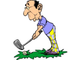 Sticker Custom Preview Image #120270 Sports Cartoons Golfer086