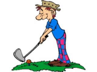 Sticker Custom Preview Image #120274 Sports Cartoons Golfer090