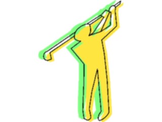 Sticker Custom Preview Image #120277 Sports Cartoons Golfer093