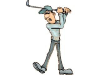 Sticker Custom Preview Image #120278 Sports Cartoons Golfer094