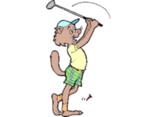 Sticker Custom Preview Image #120293 Sports Cartoons Golfer Cat