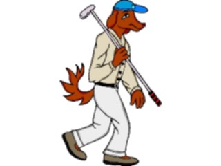 Sticker Custom Preview Image #120298 Sports Cartoons Golfer Dog4