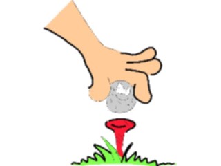 Sticker Custom Preview Image #120303 Sports Cartoons Golfer Placing Ball