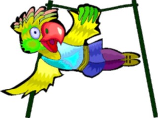 Sticker Custom Preview Image #120352 Sports Cartoons Gymnast Parrot