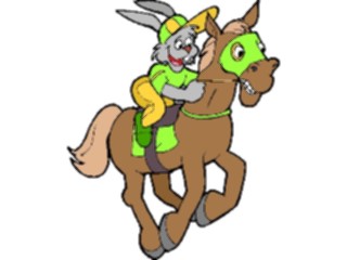 Sticker Custom Preview Image #120360 Sports Cartoons Horse Racing Rabbit