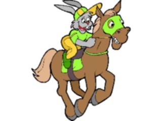 Sticker Custom Preview Image #120360 Sports Cartoons Horse Racing Rabbit