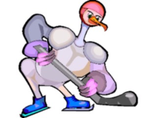 Sticker Custom Preview Image #120408 Sports Cartoons Ice Hockey Bird