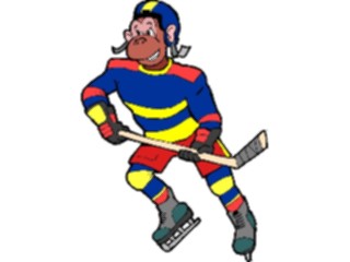 Sticker Custom Preview Image #120422 Sports Cartoons Ice Hockey Monkey