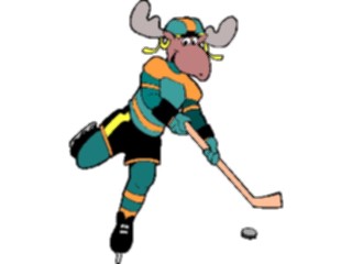 Sticker Custom Preview Image #120423 Sports Cartoons Ice Hockey Moose