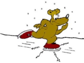 Sticker Custom Preview Image #120467 Sports Cartoons Ice Skating Bear