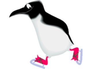 Sticker Custom Preview Image #120471 Sports Cartoons Ice Skating Penguin