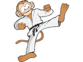 Sticker Custom Preview Image #120537 Sports Cartoons Martial Arts Monkey