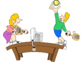 Sticker Custom Preview Image #120592 Sports Cartoons Ping Pong Players