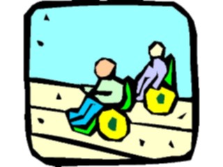 Sticker Custom Preview Image #120623 Sports Cartoons Racing Wheelchair1