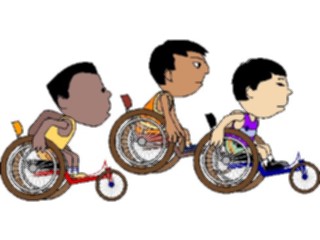 Sticker Custom Preview Image #120624 Sports Cartoons Racing Wheelchair2