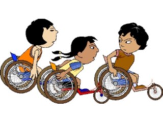 Sticker Custom Preview Image #120625 Sports Cartoons Racing Wheelchair3