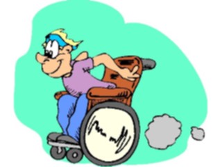 Sticker Custom Preview Image #120626 Sports Cartoons Racing Wheelchair4