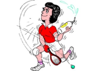 Sticker Custom Preview Image #120633 Sports Cartoons Racquetball Player2