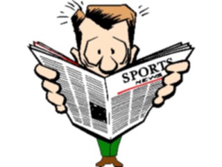 Sticker Custom Preview Image #120636 Sports Cartoons Reading Sports Page