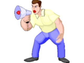 Sticker Custom Preview Image #120650 Sports Cartoons Refereewith Megaphone