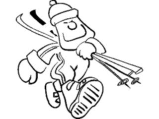 Sticker Custom Preview Image #120695 Sports Cartoons Skier02