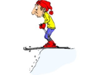 Sticker Custom Preview Image #120774 Sports Cartoons Skier At Edge