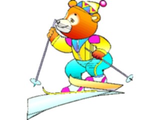 Sticker Custom Preview Image #120775 Sports Cartoons Skier Bear1