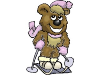 Sticker Custom Preview Image #120776 Sports Cartoons Skier Bear2