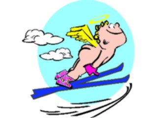 Sticker Custom Preview Image #120779 Sports Cartoons Skier Cherub