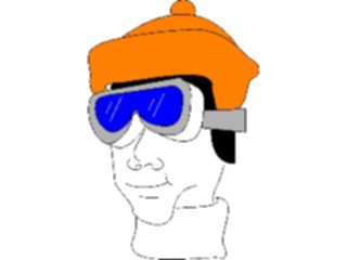 Sticker Custom Preview Image #120786 Sports Cartoons Skier Face