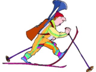 Sticker Custom Preview Image #120789 Sports Cartoons Skier Hunting1