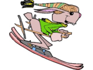 Sticker Custom Preview Image #120795 Sports Cartoons Skier Rabbit1