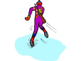 Sticker Custom Preview Image #120799 Sports Cartoons Skierwith Hunting Rifle